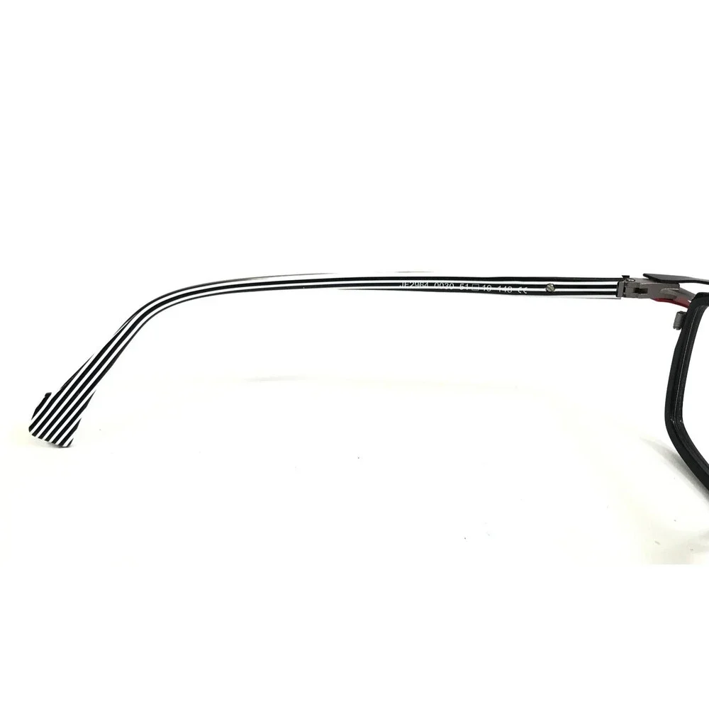 J. F. Rey Eyeglasses Frames JF2964 0030 Black White Red Square 51-19-140